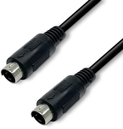 Waytex 22330 MDIN4-Cable de S-Video a RCA, Macho/Macho, 3 m, Color Negro