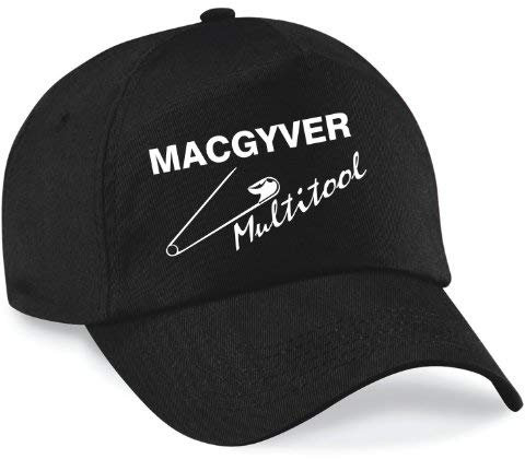 Shirtinstyle Basecap MAC GYVER Multi Tools Cap Capy Größe Unisex, Farbe schwarz