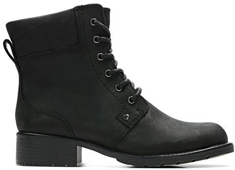 Clarks Orinoco Spice, Stivali Donna, Nero Black Leather, 35.5 EU