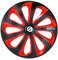 Satz Sparco Radzierblenden Sicilia 15-Zoll Schwarz/Rot/Karbon
