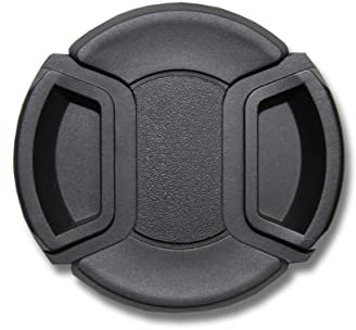 vhbw Bouchon d'objectif 58 mm Compatible avec Canon EF-S 18-55 mm 3.5-5.6 is Appareil Photo - Plastique Noir, poignée Interne