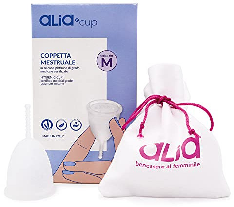 ALIA CUP Coppetta Mestruale Morbida Riutilizzabile 100% Made In Italy Coppa Mestruale In Silicone Platinico Grado Medicale Certificato Taglia M