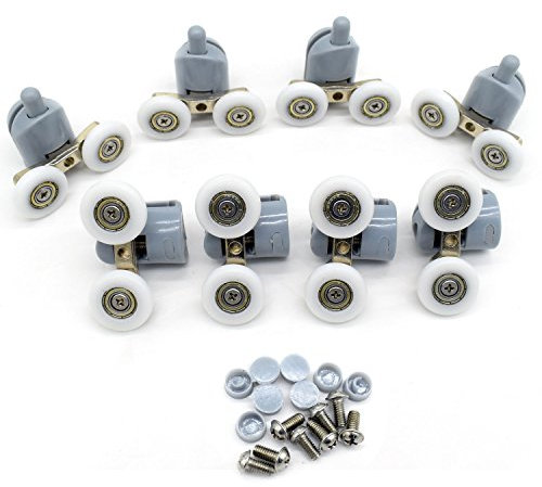 Doppelrollen für Duschkabinentür, 23 mm, 8 Stück