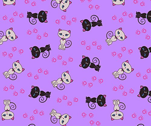 Premium Microfiber Cleaning Cloth Cute Purple Cats For Glasses Spectacles Cameras Lenses Phones Microfibre