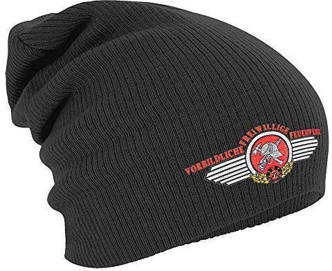 Fan-O-Menal Textilien Longbeanie Slouch-Beanie DDR Feuerwehr 55266 Farbe grau
