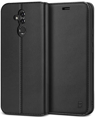 BEZ Cover per Huawei Mate 20 Lite, Custodia per Huawei Mate 20 Lite Protettiva Portafoglio in Pelle Con Porta Carta di Credito, Kick Stand, Chiusura Magnetica, Nero