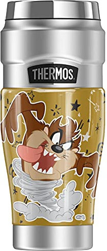 Looney Tunes Taz Star Pattern THERMOS STAINLESS KING Stainless Steel Travel Tumbler, Vacuum Insulated & Double Wall, 16oz