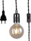 SHINY STAR Schwarze Pendelleuchte mit Plug-in, Hängelampe im Vintage-Stil KIT E27 Lampenfassung,4.5M geflochtenes verdrilltes Kabel mit Ein Aus-Schalter-81904BPG
