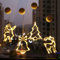 Bseical Weihnachtsbeleuchtung Innen Fenster LED Warmweiß, Batteriebetrieben Kabellos Weihnachtsbaum Lichterkette, Weihnachtsdeko Weihnachten Weihnachtsgeschenke (A)