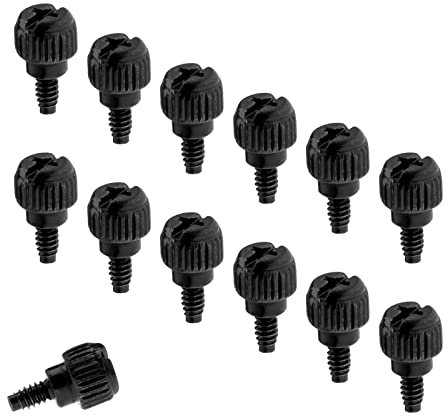 YINETTECH 50PCS Computer Case Thumbscrews M3 PC Case Screws Metal Fastener Motherboard Screws for PC Case Cover Power Supply PCI Slots Hard Drives 6#-32×6mm