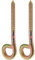 KOTARBAU® 2er Set Schaukelhaken M12 Holzgewinde Holzschraube Schaukelbalken Deckenhaken für Hängesessel Hängematten Einschrauben Sicherheitschaukelhaken Gelb