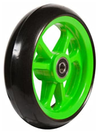 FabaCare Fiberrolle für Rollstühle, Rollstuhlrad, Ersatzrad, Rad, Rollstuhl-Lenkrolle, Spezialversiegelung, 6 Zoll, Grün