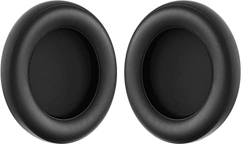 DOQAUS Cuscinetti Cuffie, 2 Pezzi Cuscinetti Auricolari per Cuffie, Cuffie Cuoio Cuscini in Spugna per Orecchio di Ricambio Compatibili con Care 1(Nero)