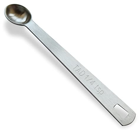 1/4 Teaspoon(1/4 Tsp | 1.25 mL | 1.25 cc | | Tad) Single Measuring Spoon, Small Measuring Spoon Only, Individual Tiny Measuring Spoons, Long Handle Stainless Steel Mini Measuring Spoons for Cooking