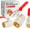 Kugelhahn 1 1/4 IG x 1 1/4 IG Messing DN32 mit Hebelgriff | Kugelventil Absperrventil Absperrhahn Wasserhahn mit Stahlgriff Drossel PTFE Dichtring Stopfbuchse