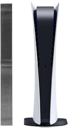 Konsolen-Mittelhaut für PS5, integrierte, Kratzfeste Konsolen-Mittelteil-Skin für PS5, Digitale Version, Konsole, Mittelteil (Kohlefaser, schwarz)