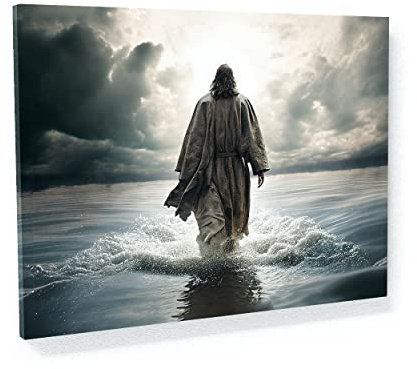 Sense Canvas Jesus 1 Kunstdruck auf Leinwand – Heimdekoration, Wandkunstdruck, Poster, Gemälde, groß, 40 x 30 / 1,9 cm