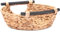 Decorasian Korb zur Aufbewahrung, geflochten aus Wasserhyazinthe mit Griffen - Präsentkorb BZW. Geschenkkorb leer – Ideale Geschenkkörbe von groß bis klein – 27cm