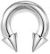 ZS Chirurgenstahl Spike Hufeisen Circular Barbell Ringe, 00G 0G 2G 4G 6G 8G 12G 16G Dick PA Rings, CBR Nasenring Septum Ohr Piercing Körperschmuck (Silber,4G,12mm)