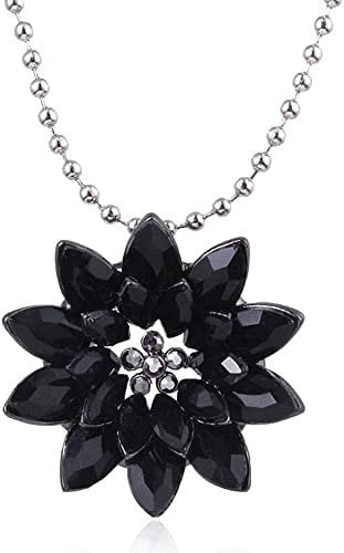 Otcmuky Spidergirl Black Dahlia Crystal Pendant Necklace Gift from Michel Jones Necklace Jewelry