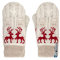 ÖJBRO VANTFABRIK Scania Michael Fäustlinge 4 Lagen natur/hellgrau/rot Gr. M 100% Merinowolle Handschuhe Strick warm weich - Hergestellt in Schweden