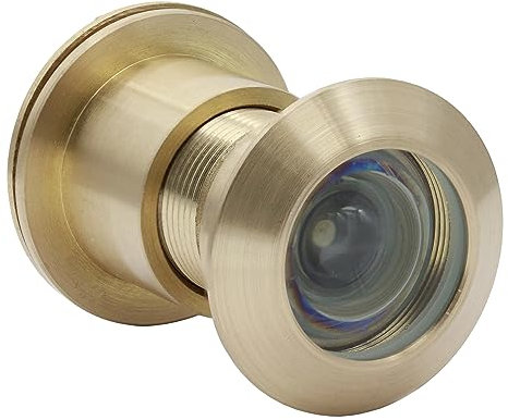 Guangstar Sicherheits-Türspion für die Haustür, mit 220-Grad-Winkel, robustes Guckloch aus Messing, mit Sichtschutz, Gold, 1 Stück