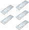 DOJA Barcelona | Flachverbinder gelocht | Verbindungsplatte 180 x 65 mm | Packung 5 | Holzverbinder | Verzinkte Flacheisen | Metallverbinder für Schränke, Tische, etc. | Lochplatte | Flachstahl
