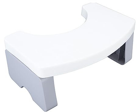 Qcwwy Tabouret de Pied de Pot Accroupi, Tabouret de Pot de Toilette Pliable PP pour Le Voyage (Blanc)