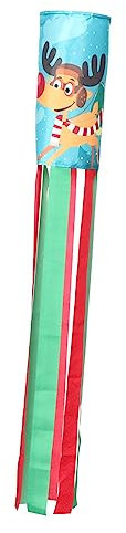 GANAZONO Kanalfahne Frohe Weihnachten Windsack Weihnachtsdekoration Im Freien Windsäcke Im Freien Urlaub Windsäcke Neues Jahr Weihnachtszeichen Außenflagge Rentier Hirsch Polyester Draussen