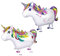 2 Stück Einhorn Luftballons, Folienballon Einhorn ca. 85 cm, Airwalker Ballon, Einhorn Ballon, Luftballon Einhorn, Folienballon Airwalker für Einhorn Geburtstag, Kindergeburtstage