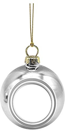 Weihnachtsbaumschmuck mit Aufhänger Bruchsicher Bälle 1PC Baumschmuck Weihnachten Weihnachtskugel Weihnachtsschmuck Ornamente Wohnkultur Outdoor Traditionelles Weihnachtselemente (Silver, One Size)