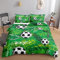 HOSIMA Fußball-Bettwäsche-Set für Jungen und Mädchen, Trendiger, Cooler Graffiti-Cartoon-Fußball-Druck, Bettbezug mit 2 Kissenbezügen(Fußball3 S)