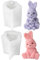 Recitem Moule Lapin en Silicone 3D pour Pâques - Bougie, Savon, Chocolat, Cadeau - Construction en Moule en Silicone - 2 Styles - 2 Pièces