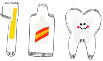 Garneck 3 Teiliges Set Ausstechformen Aus Edelstahl Keksformen Zahn Und Zahnbürstenform Für Kreatives Backen Und Dekorieren Von ätzchen Und Kuchen