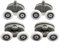 Juego de 4 rodillos ajustables para puerta de ducha, ruedas de 19/23/25/27 mm, premium (23 mm)