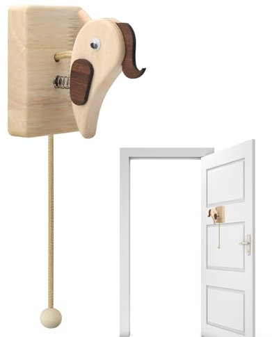 DAKLUNAR Tree House Accessories Wooden Door Bell, Woodpeckers Bell Play Tower Playhouse Accessory, Children Outdoor Wooden Playhouse Garden