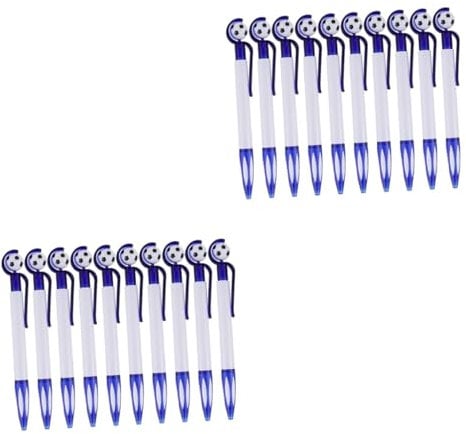 SHINEOFI 20pezzi Penne Sfera Decorate Tema Calcio Penne Da Ufficio e Scuola Con Design Creativo Per Feste Di Compleanno e Gadget Sportivi