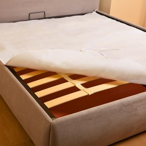 MAXIME MAISON - Couvre-Sommier, Cache Sommier 80x190 en Feutre Made in Italy, Protege Sommier sous Matelas avec des Lacets aux Coins, Matériau Hypoallergénique, Anti-Acariens, Respirant