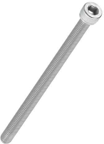 Kozelo 2pcs Tornillos de Cabeza Hexagonal - [M8-1.25 x 140mm] Acero Inoxidable 304 Totalmente Roscado Allen Tornillo para Motor Eléctrico Ventilador Impresión 3D Reparación, Plateado