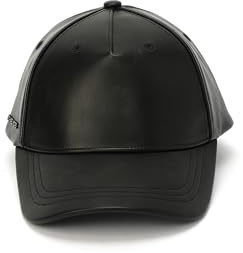 Michael Kors Womens Neoprene & Leather Baseball Cap, Stylish Hat & Fashion Accessory, Black, One Size