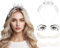 Haarreif Sterne mit Gesichtstattoo，Star Haarreifen Damen,Stars Stirnband Strasssteine Perlen Glitzer Stern Haarschmuck Silber für Girls Karneval Fasching Halloween Geburtstag