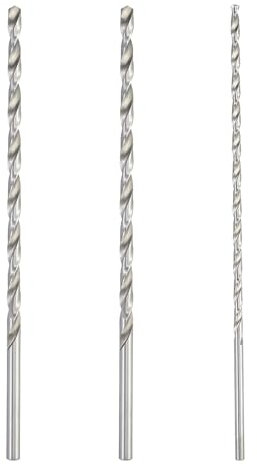 2 brocas espirales para madera de 200 mm x 6 mm y 1 broca espiral para madera de 200 mm x 4 mm, juego de brocas hexagonales extralargas HSS, herramienta de perforación de vástago redondo.
