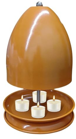 Tea Light Oven Ceramic Radiator, Double-Walled Table Tea Light Heater, Tea Light Oven Metal Tea Light Candle Heater, Ceramic Radiator Candle Stove Holder For 4 To 6 Candles (Without Candle)