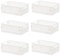 CNKHDZ 6 Stück Klappbox Klappkiste Weiß 25×16×10 cm Klappboxen Faltbar Stabil Klappkorb Faltbar Klappkorb Aufbewahrungsbox Boxen Aufbewahrung für Küche,Arbeitszimmer,Büro