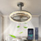 DIDADIDA Ventilatori da soffitto da 19,7 con illuminazione, regolabile in tre posizioni con griglia di protezione per soggiorno, camera da letto, plafoniere con ventilatore (Nuovo/Grigio 50CM)