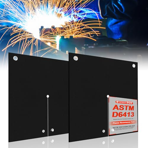 12 x 12 Welding Blanket Fireproof Mat-2 Pack Opening Shape Heat Shield Mat,Brazing Heat Shield for Torch,Welding Pad for Plumbing,Fire Flame Resistant Cloth Rag,Solder Plumbers HVAC Torch