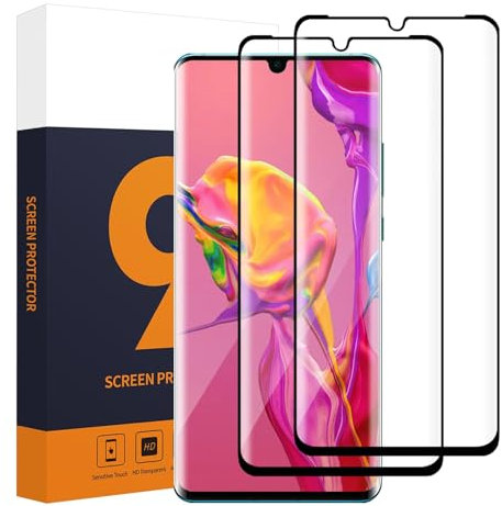 Carantee 2 Pièces Verre Trempé pour Huawei P30 Pro, 3D Couverture Complète Ultra résistant vitre protection pour Huawei P30 Pro, Sans Bulles Haute Sensibilité Tactile Film Protection écran