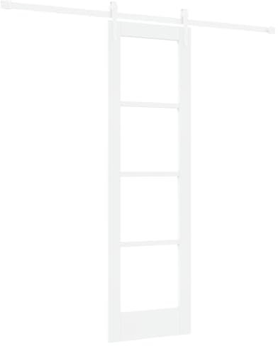 vidaXL Puerta Corredera 61 x 198,5 cm Madera de pino maciza y vidrio