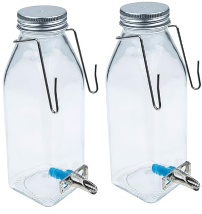 Didiseaon Hanging Rabbit Water Bottle Small Pet Water Fountain for Hamster Cage Leak