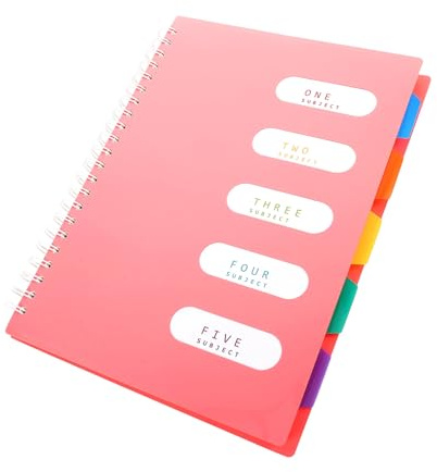 FUNNETOYU Spiral Notizbuch Liniert Seiten Schreibheft für Studenten und Büro Praktisches Notizpad mit Dickem Papier gegen Durchdrücken für Tagebuch Reisejournal Planer und Notizen